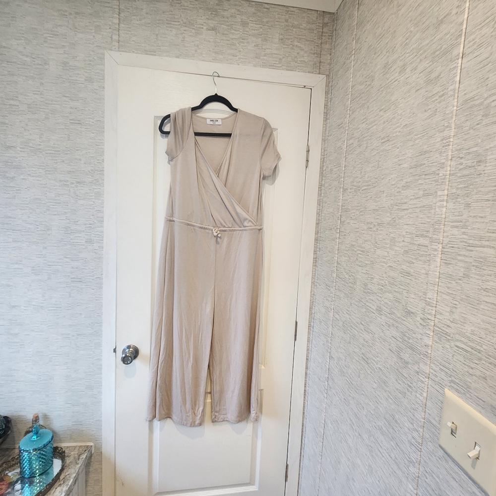 Double Zero Tan Jumpsuit Size L Euc